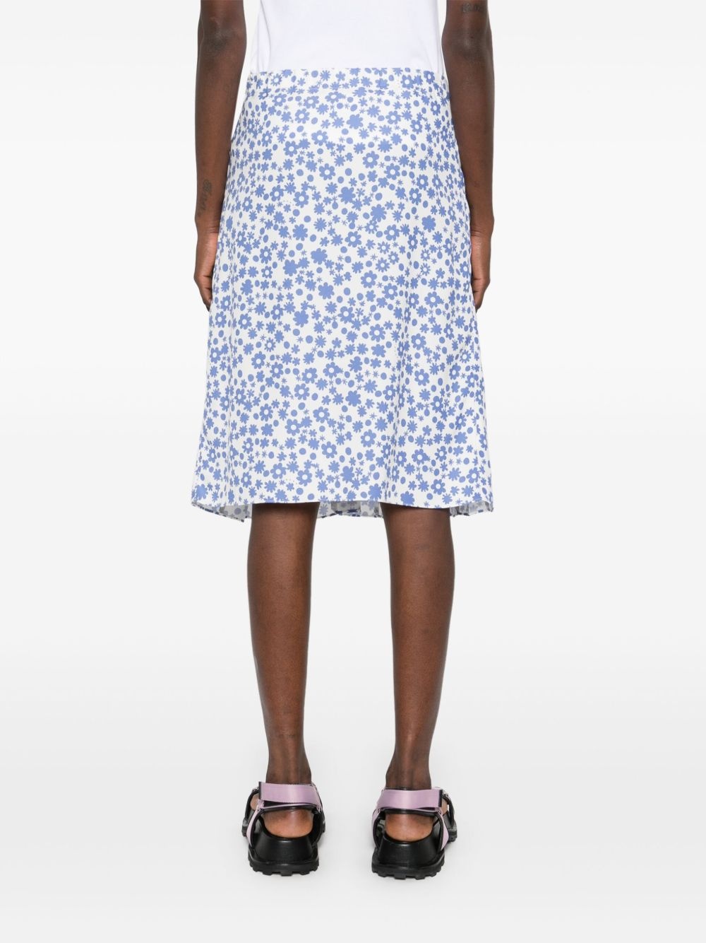 floral-print skirt - 4