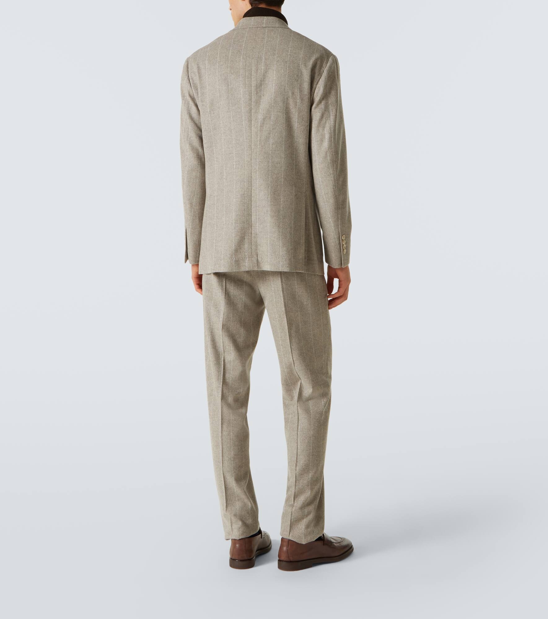 Striped wool and cashmere suit - 3
