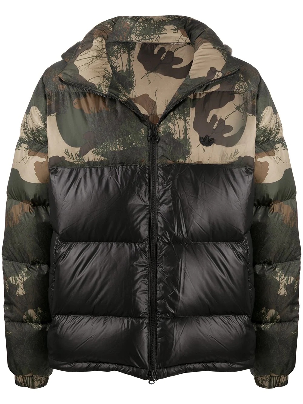 camouflage-print padded jacket  - 1