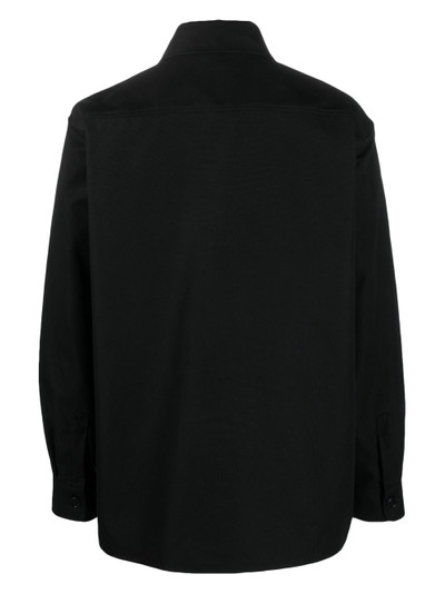 GCDS logo-patch cotton shirt jacket outlook