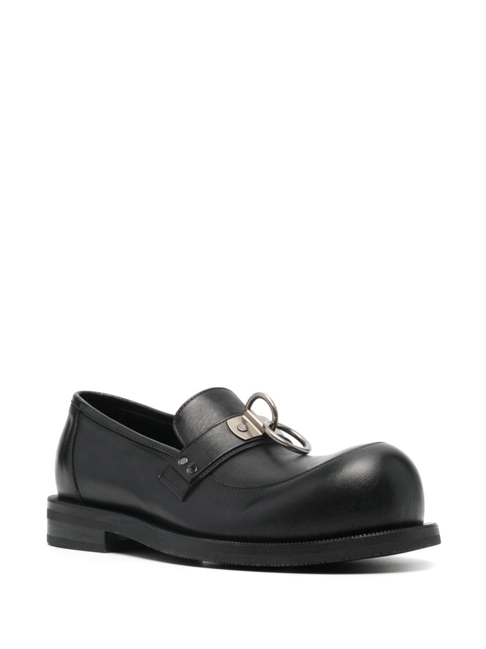 bulb-toe ring loafers - 2