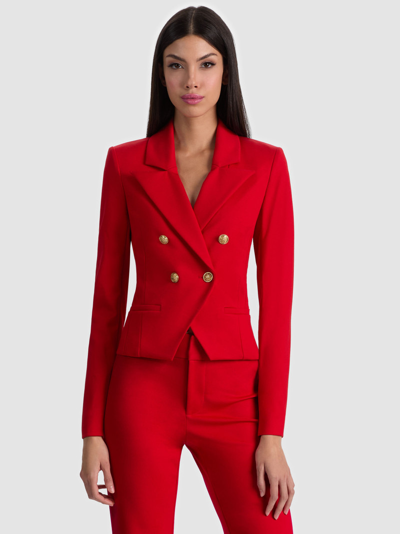 SABLE DOUBLE BREASTED CROPPED BLAZER 2