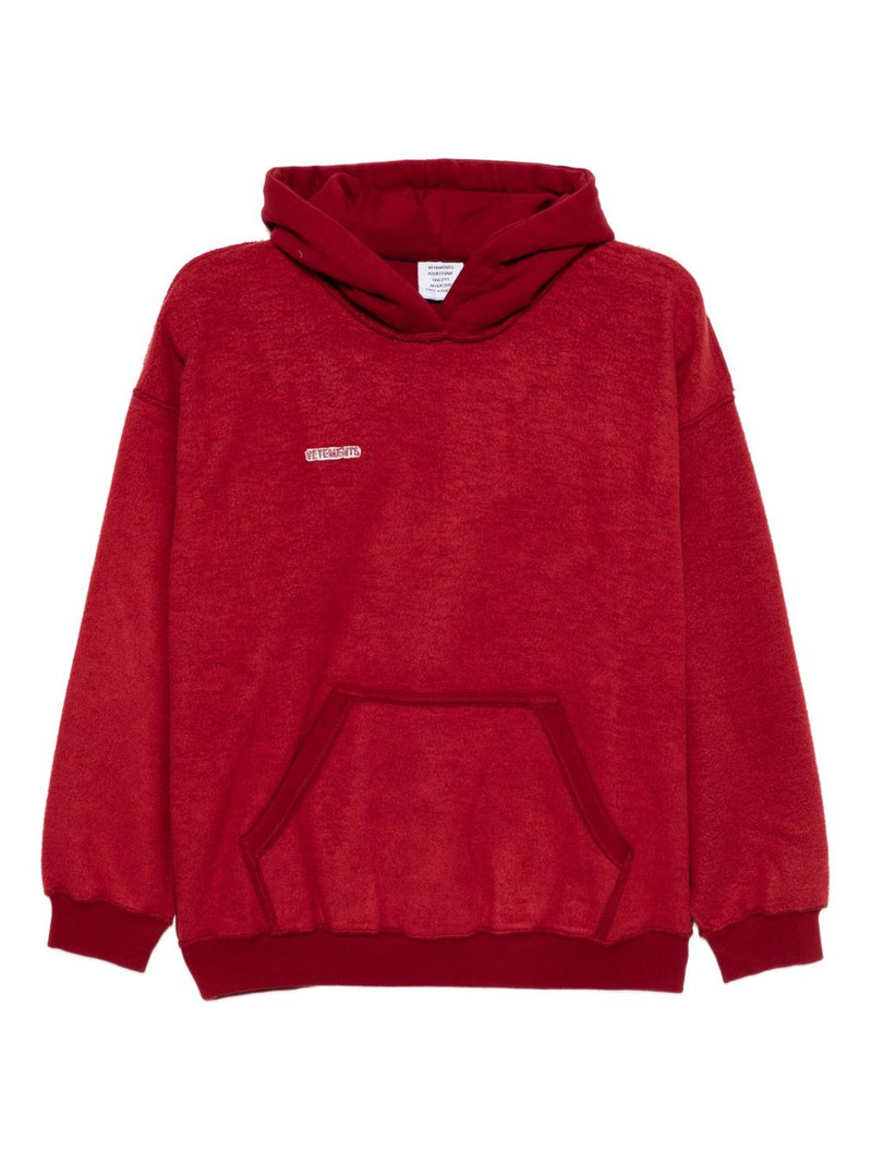 logo-embroidered hoodie 1