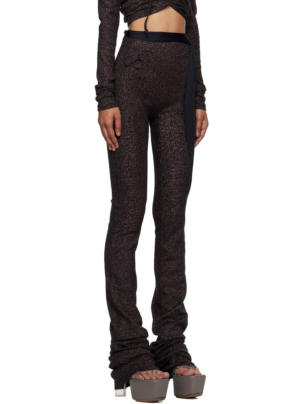 Brown Drape Lounge Pants - 2