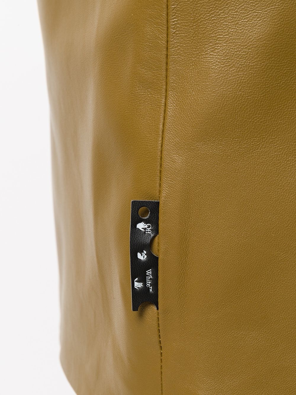 leather asymmetric pencil skirt - 5