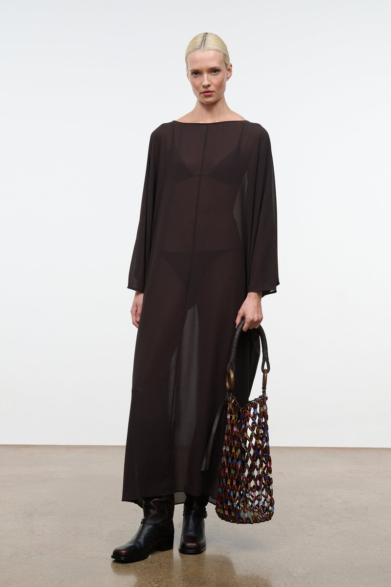 STAUD NOUR DRESS ESPRESSO 1