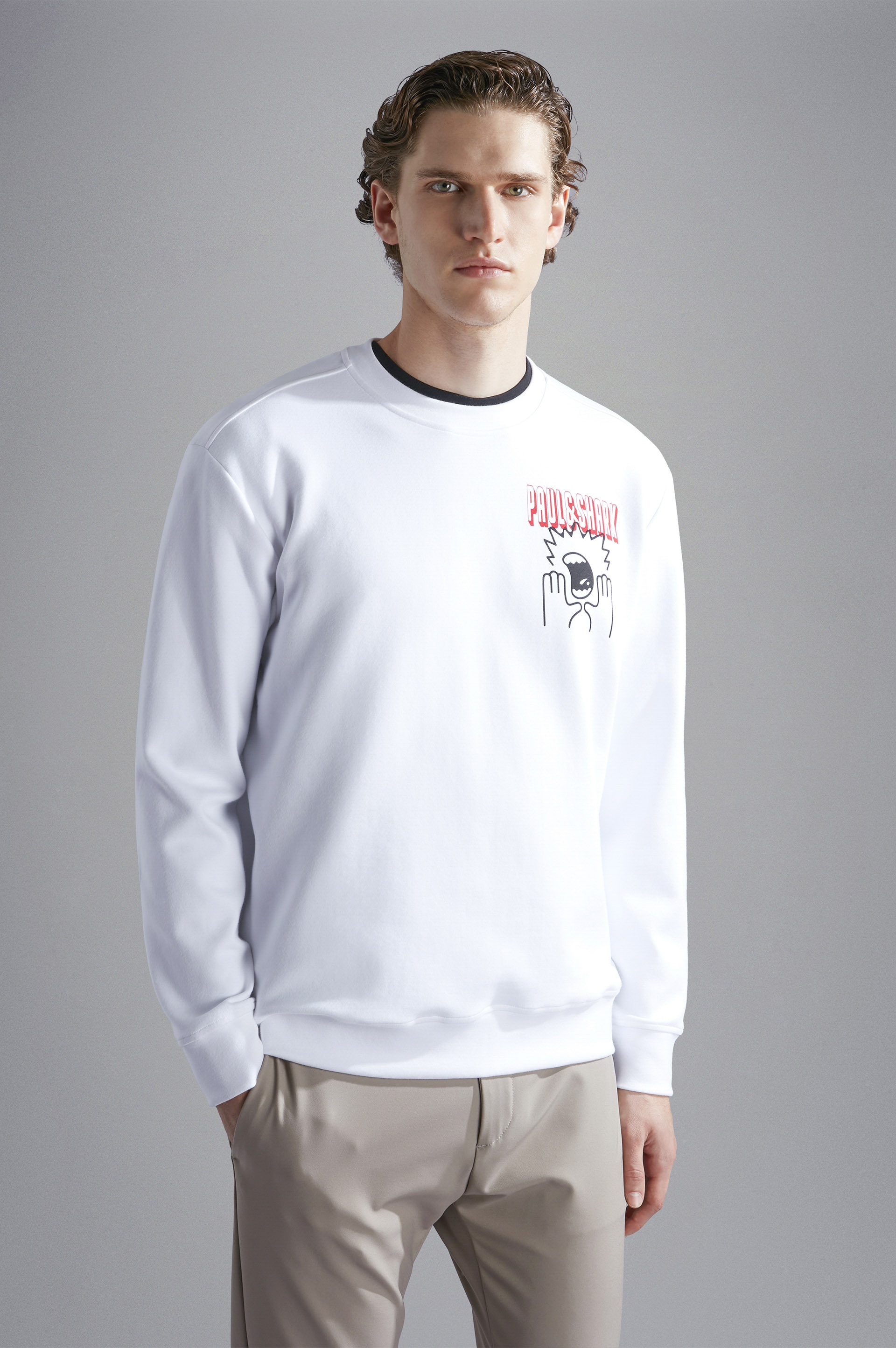 SOFT ACTIVE FLEECE COTTON SWEATSHIRT WITH PRINTS - 6