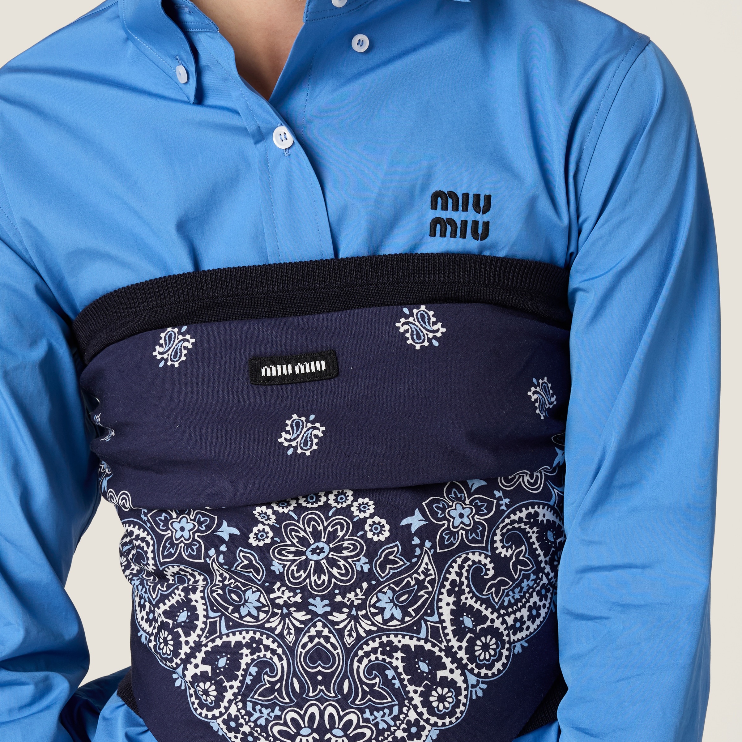 Printed poplin bandana top - 4