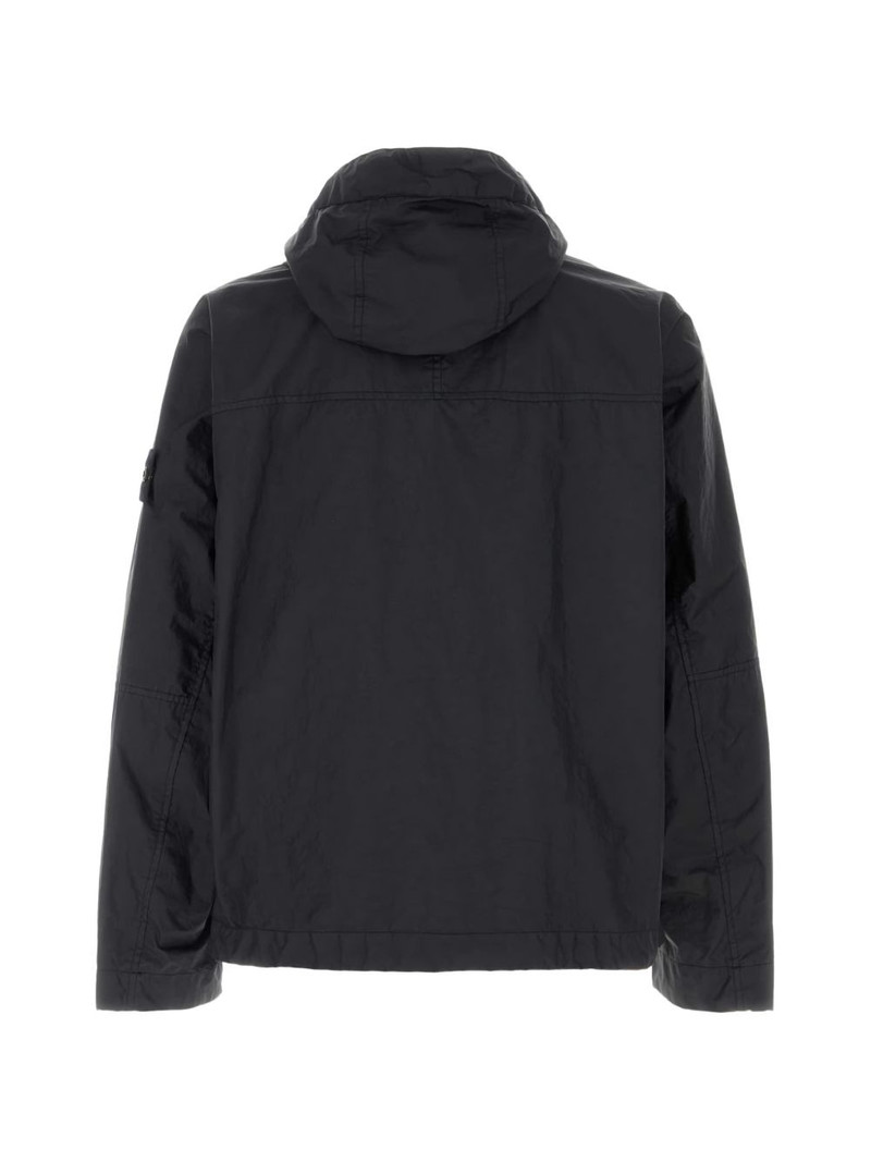 Stone Island logo-patch hooded jacket outlook