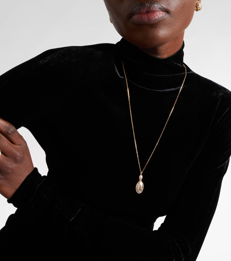 Yvonne Léon Joli Miroir 18kt and 9kt gold pendant necklace with citrines outlook