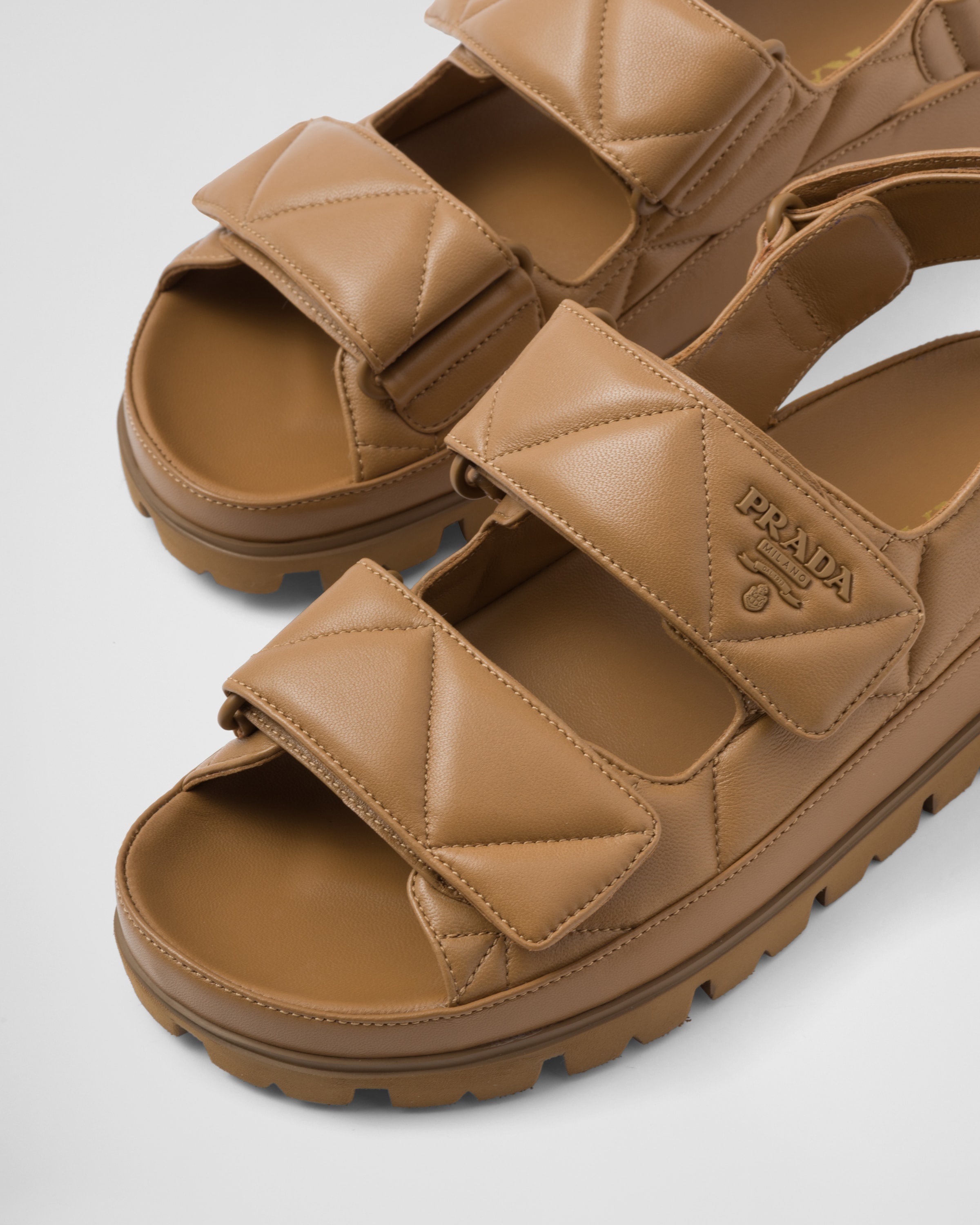 Padded nappa leather sandals - 6