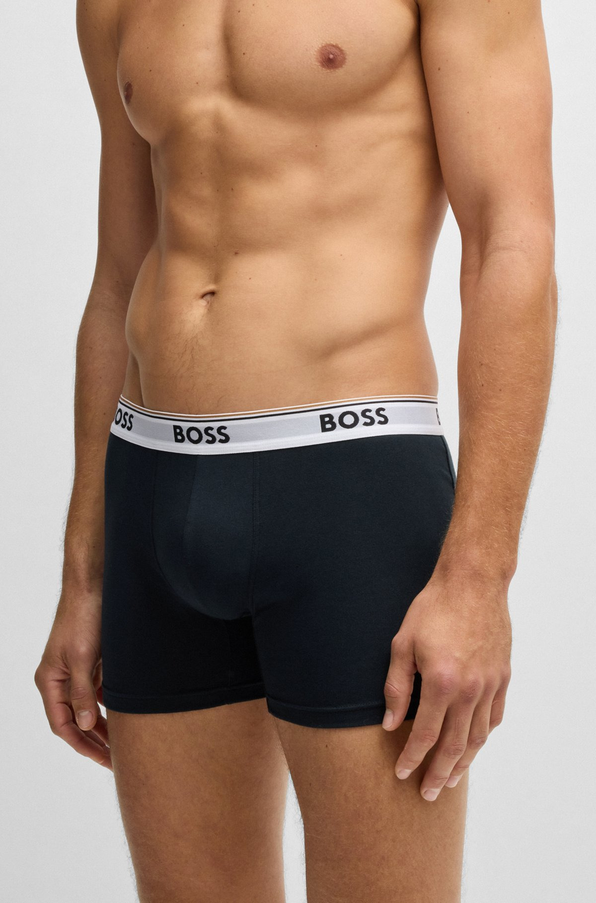 THREE-PACK OF STRETCH COTTON BOXER BRIEFS - 4