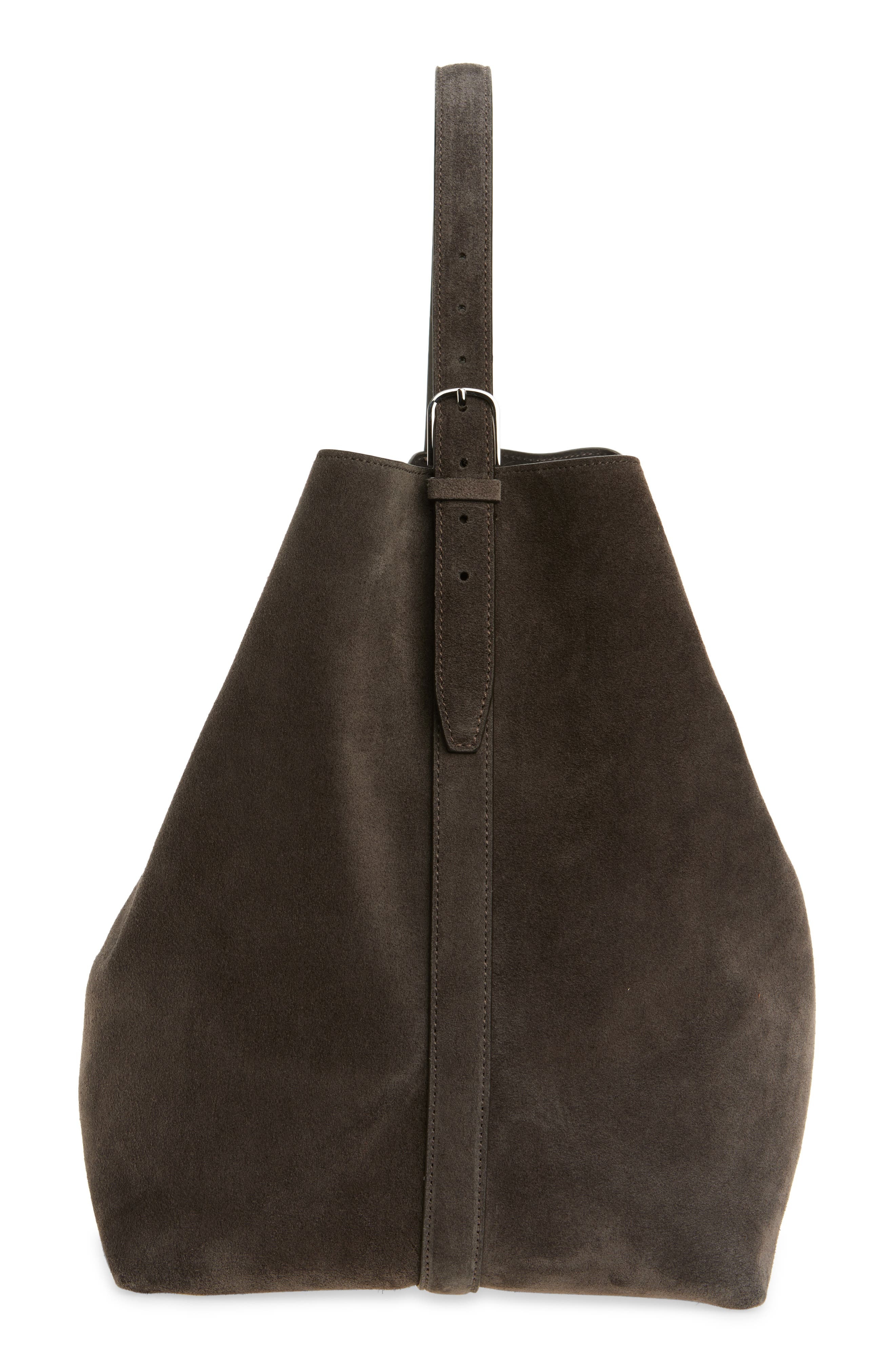 TOTEME Belt Strap Suede Hobo Bag in Granite at Nordstrom - 6