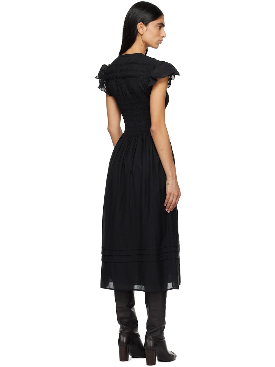 Black Nomi S/S Midi Dress - 3