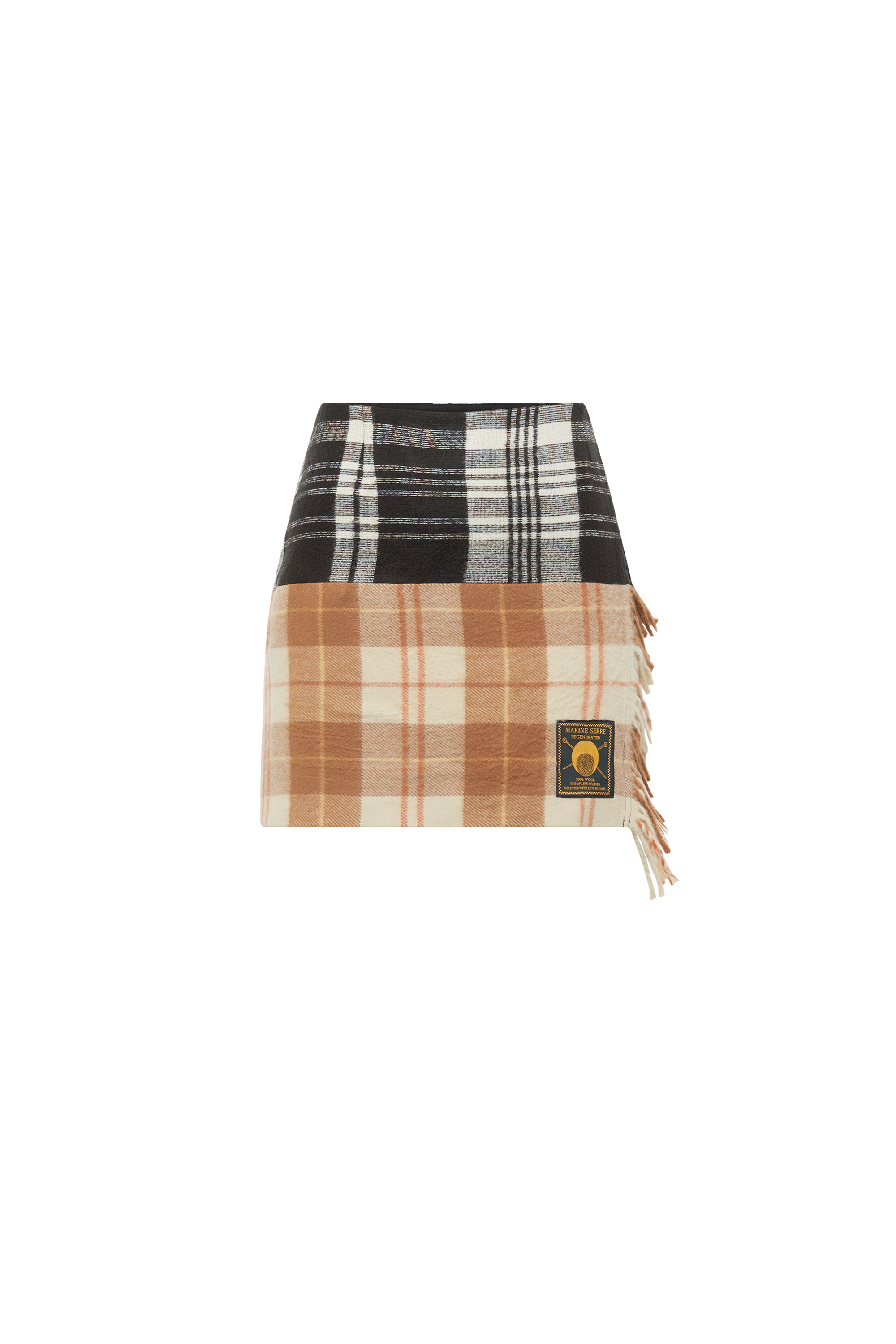 Regenerated Tartan Scarves Mini Skirt - 5