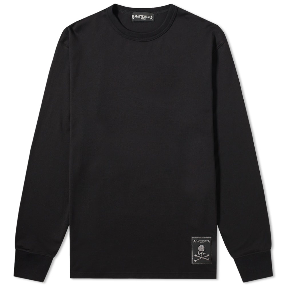 MASTERMIND WORLD Label Logo Long Sleeve Tee - 1