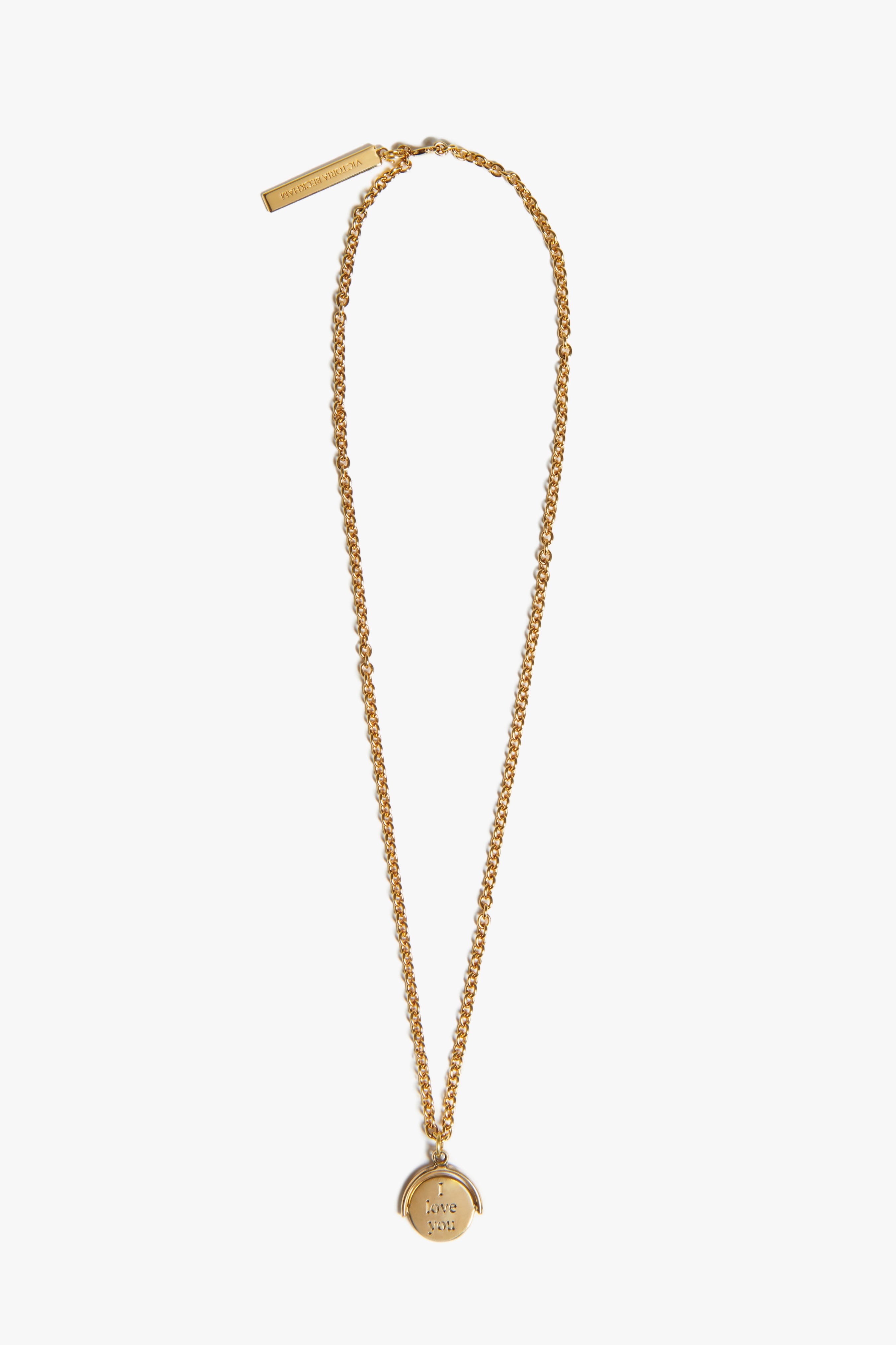 I Love you Charm in Gold (necklace sold separately) - 2