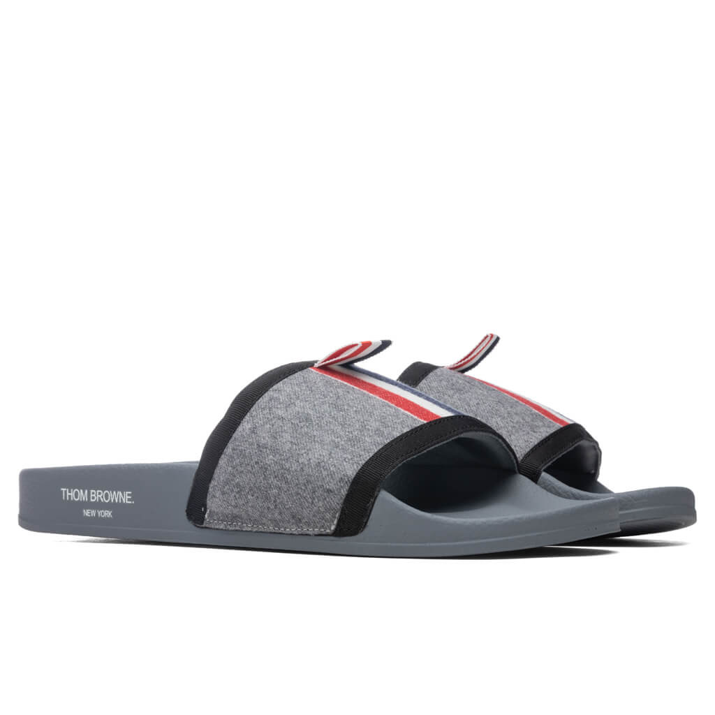 THOM BROWNE POOL SLIDE - MED GREY - 2