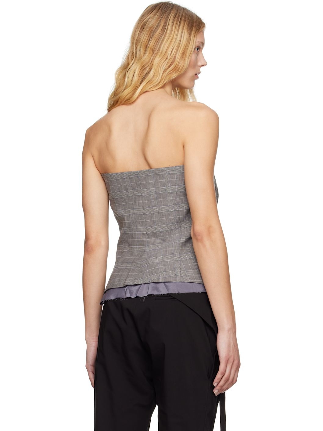Gray Suit Corsage Top - 3