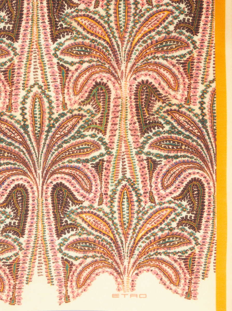 WOOL SCARF WITH PALM TREES - 3