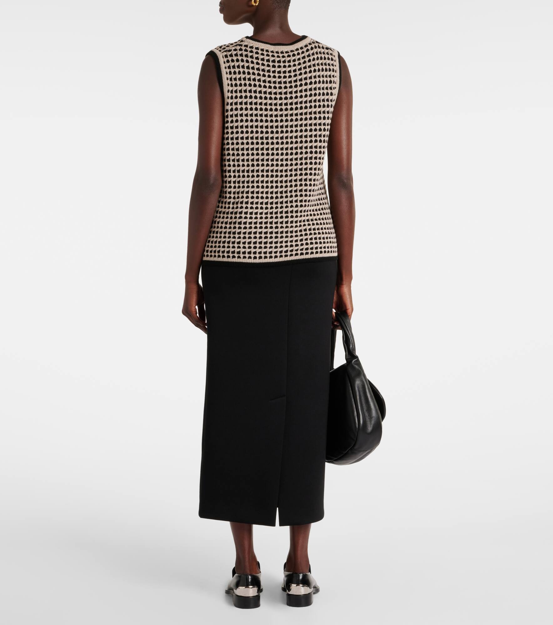 Fleres patterned cotton sweater vest - 3