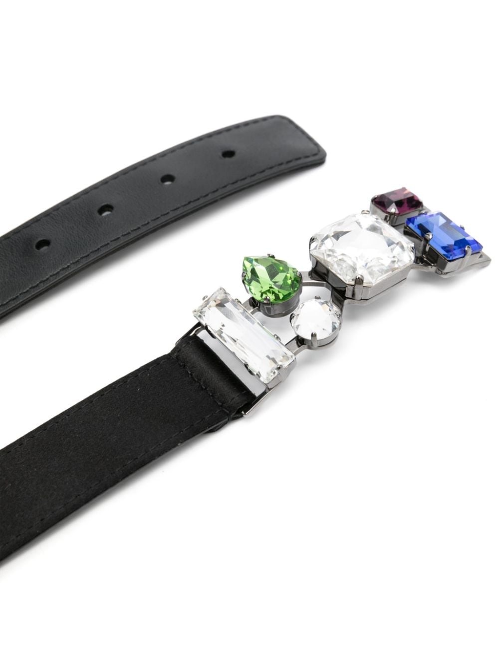 rhinestone-buckle belt - 2