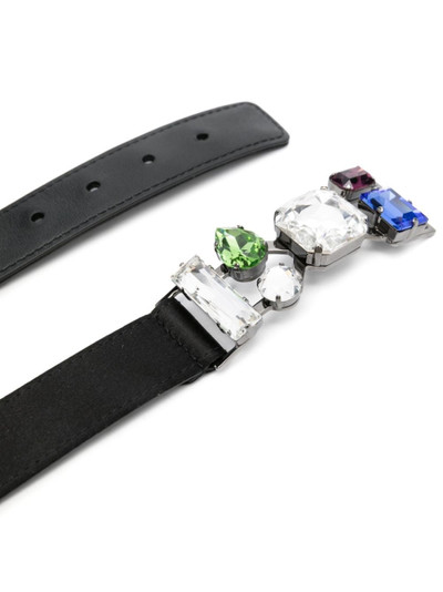 GIORGIO ARMANI rhinestone-buckle belt outlook