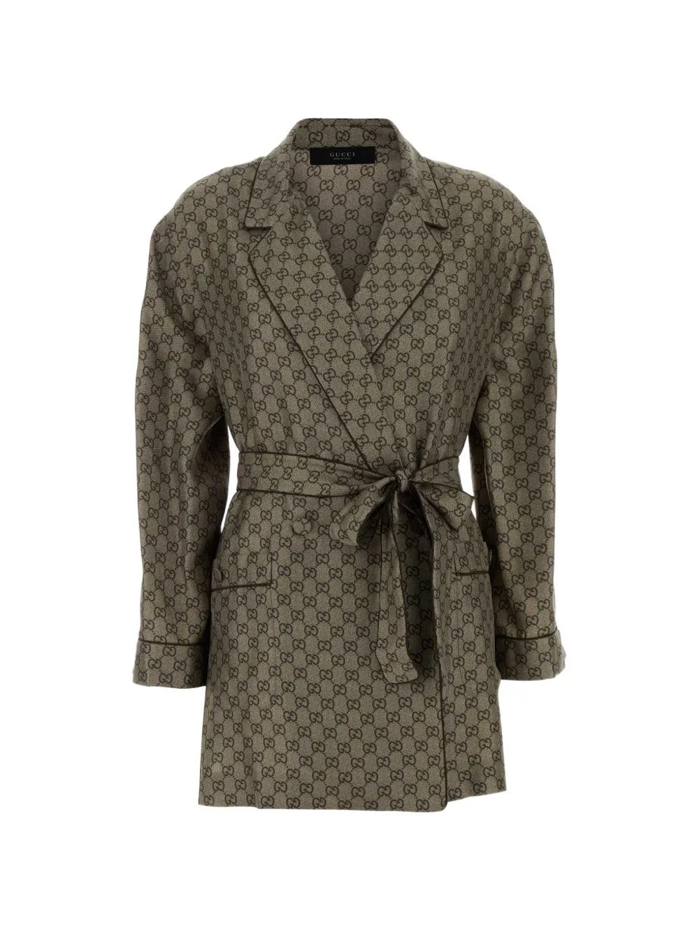 GG silk shirt jacket - 1