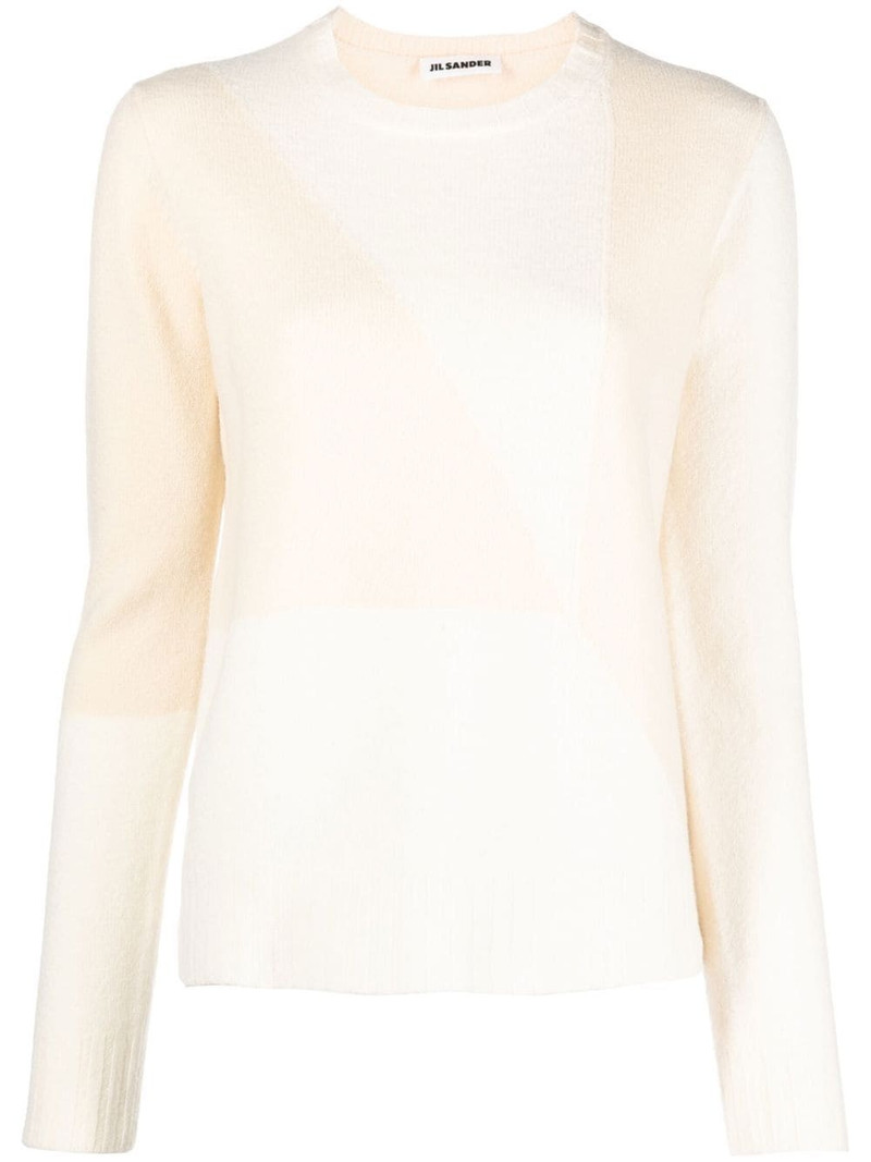 two-tone knitted jumper 1