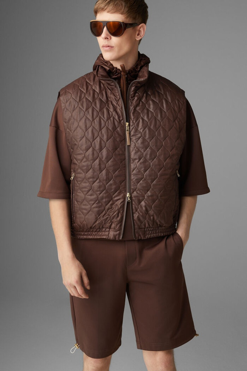 Pride Quilted waistcoat in Chocolate 2