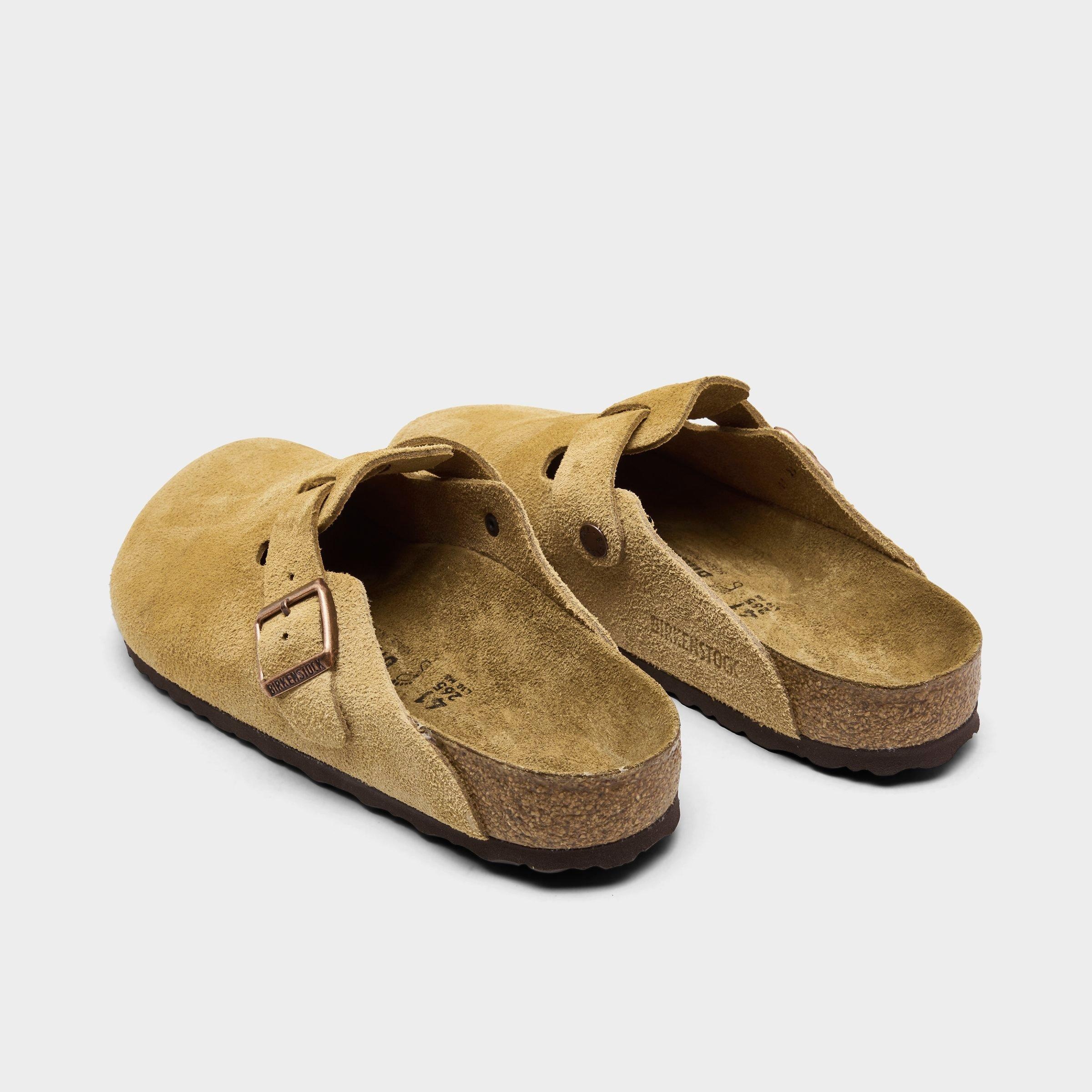 MEN'S BIRKENSTOCK BOSTON SUEDE LEATHER BIRKO-FLOR CLOGS - 4