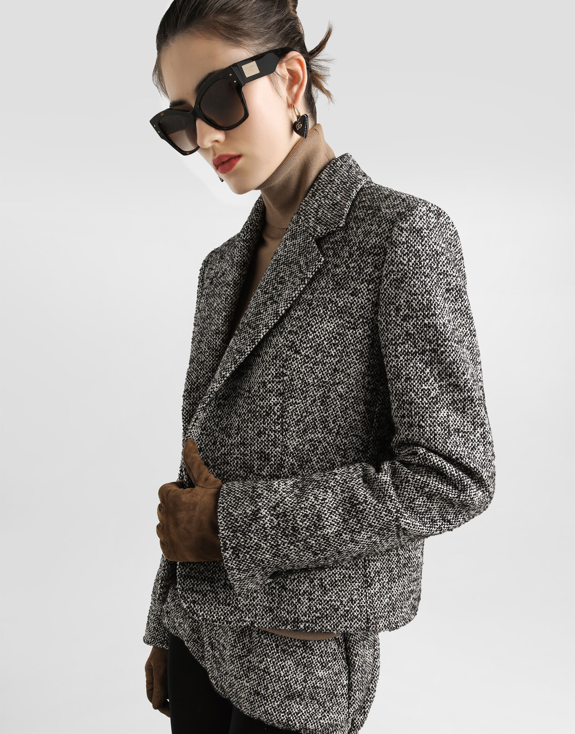 Dotted wool blend jacket - 4