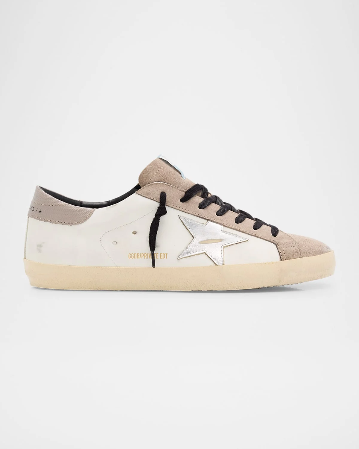 Men's Super-Star Leather and Suede Low-Top Sneakers - 1