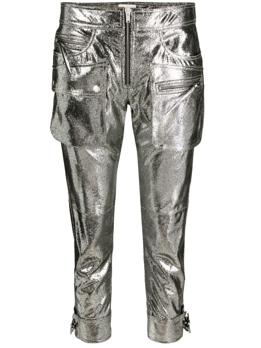 Ciane metallic cropped trousers - 1