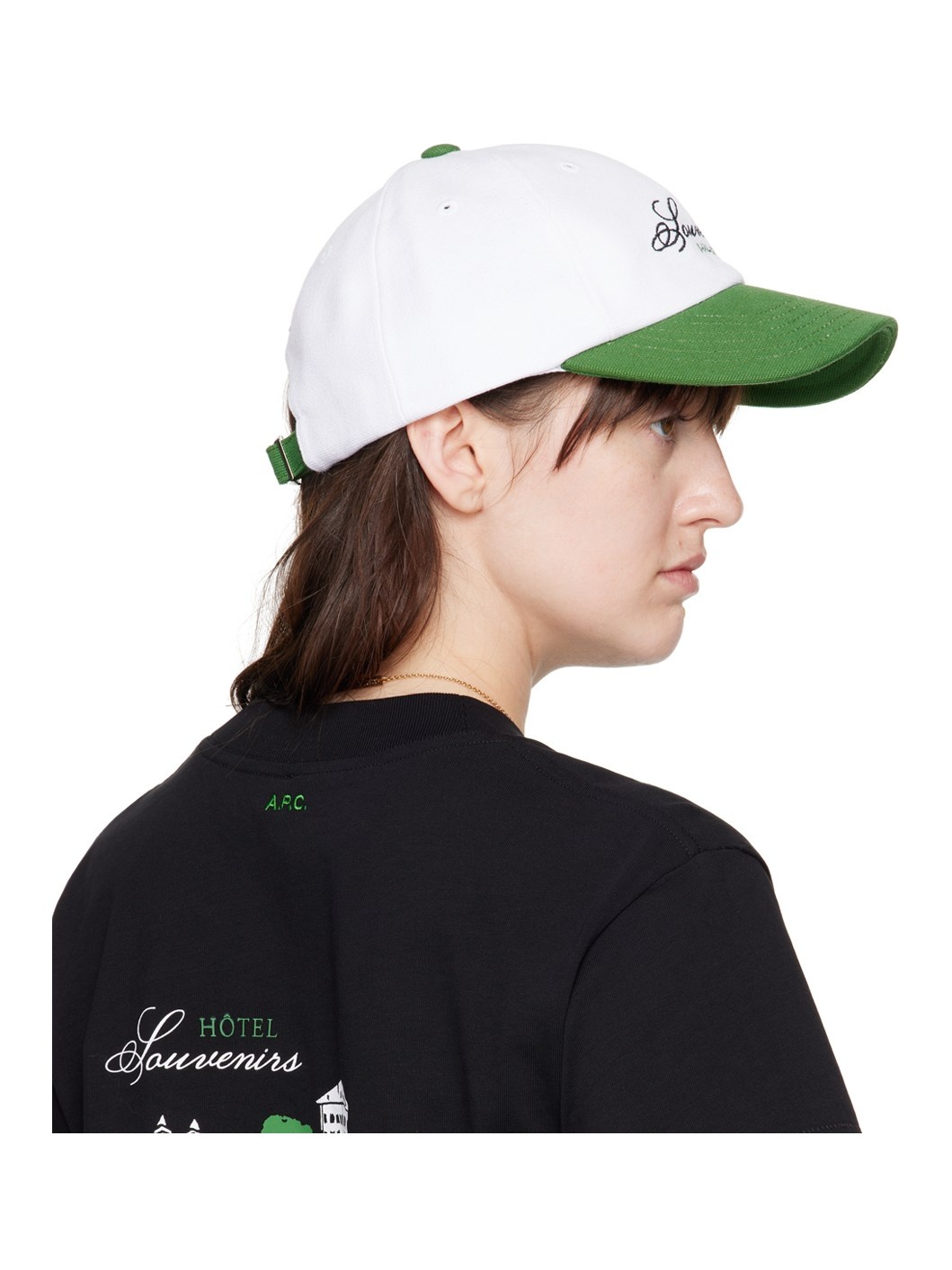 White JJJJound Edition 'Hôtel Souvenirs' Cap - 3