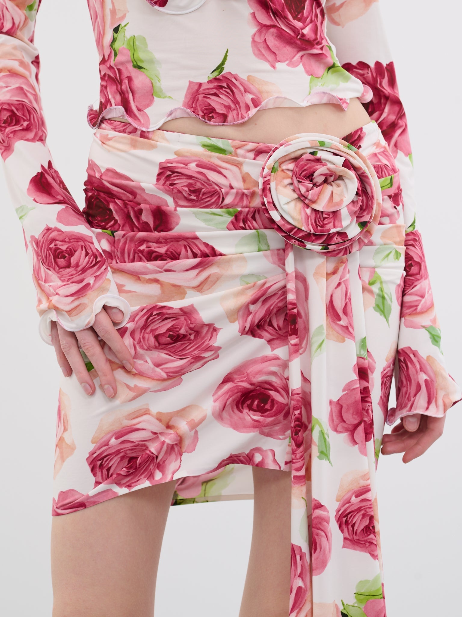 3D Rose Mini Skirt - 4