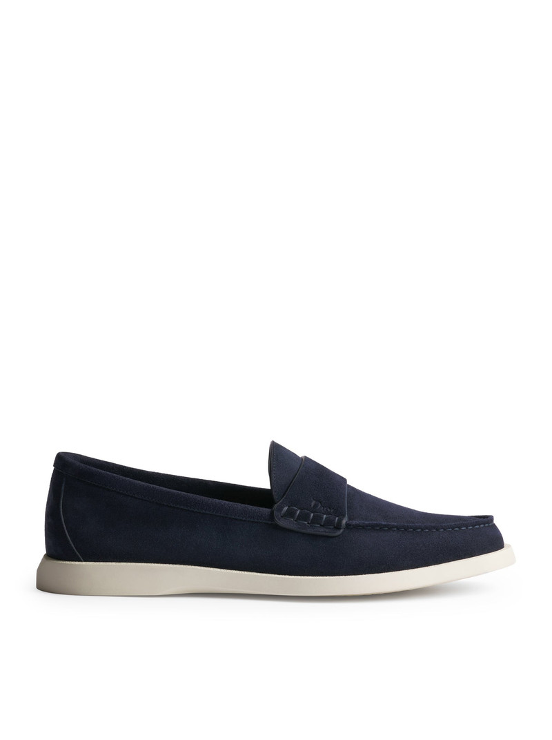 GRANVILLE LOAFERS IN DEEP BLUE SUEDE CALFSKIN 1