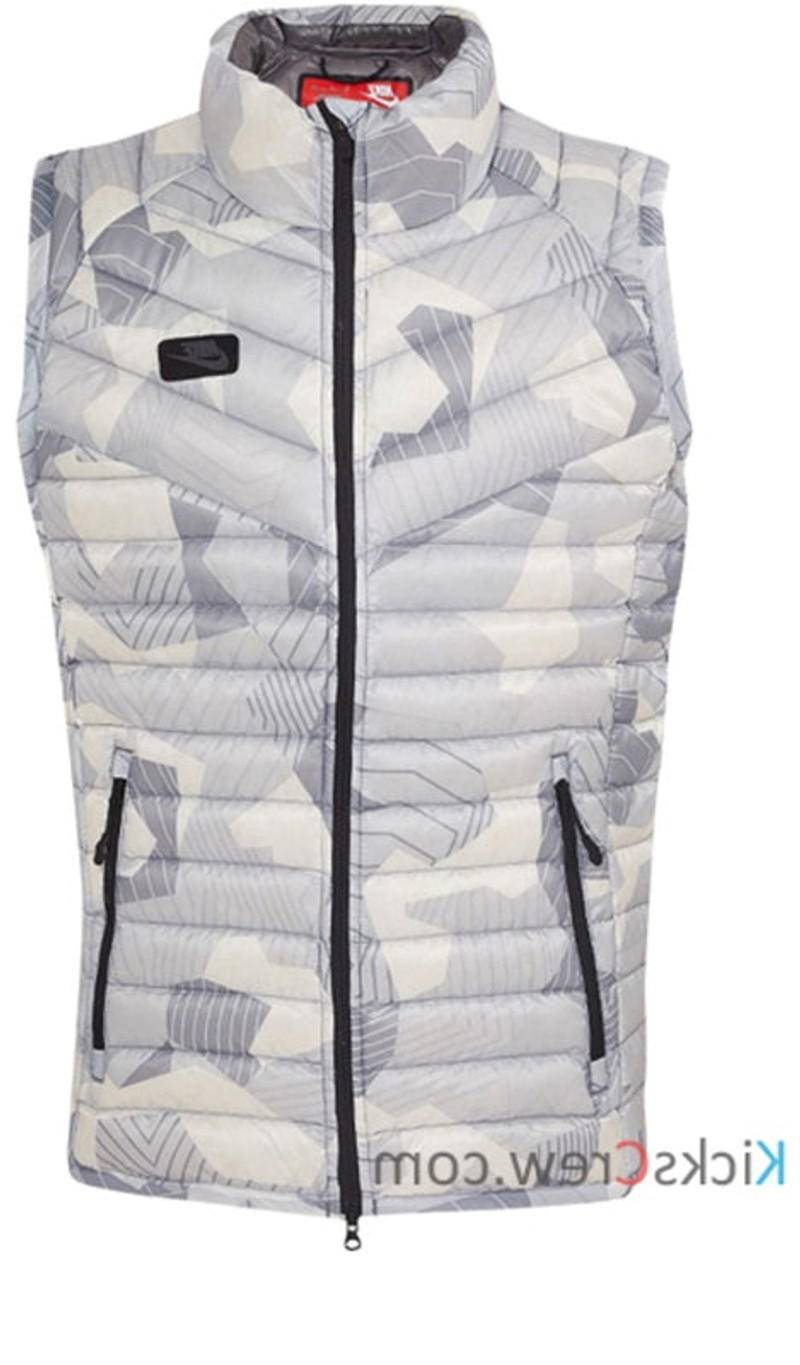 Nike Sportswear Vest Down Fill AOP Guild 'White Grey' 823682-100 1