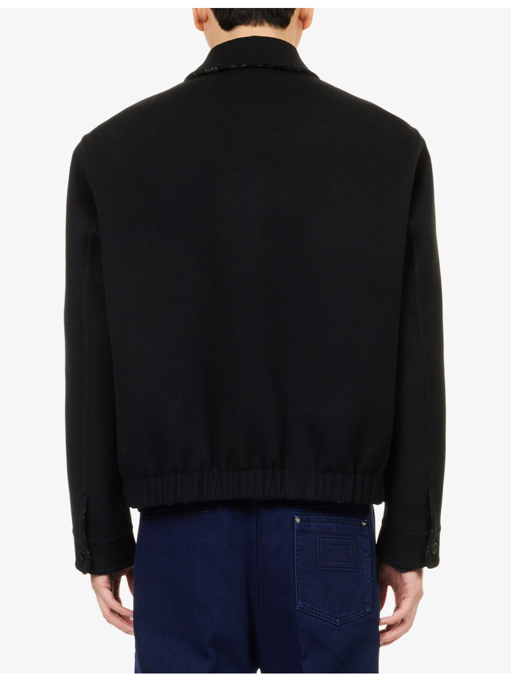 Blouson  Pointed-Collar Silk-Wool Blend Jacket - 4