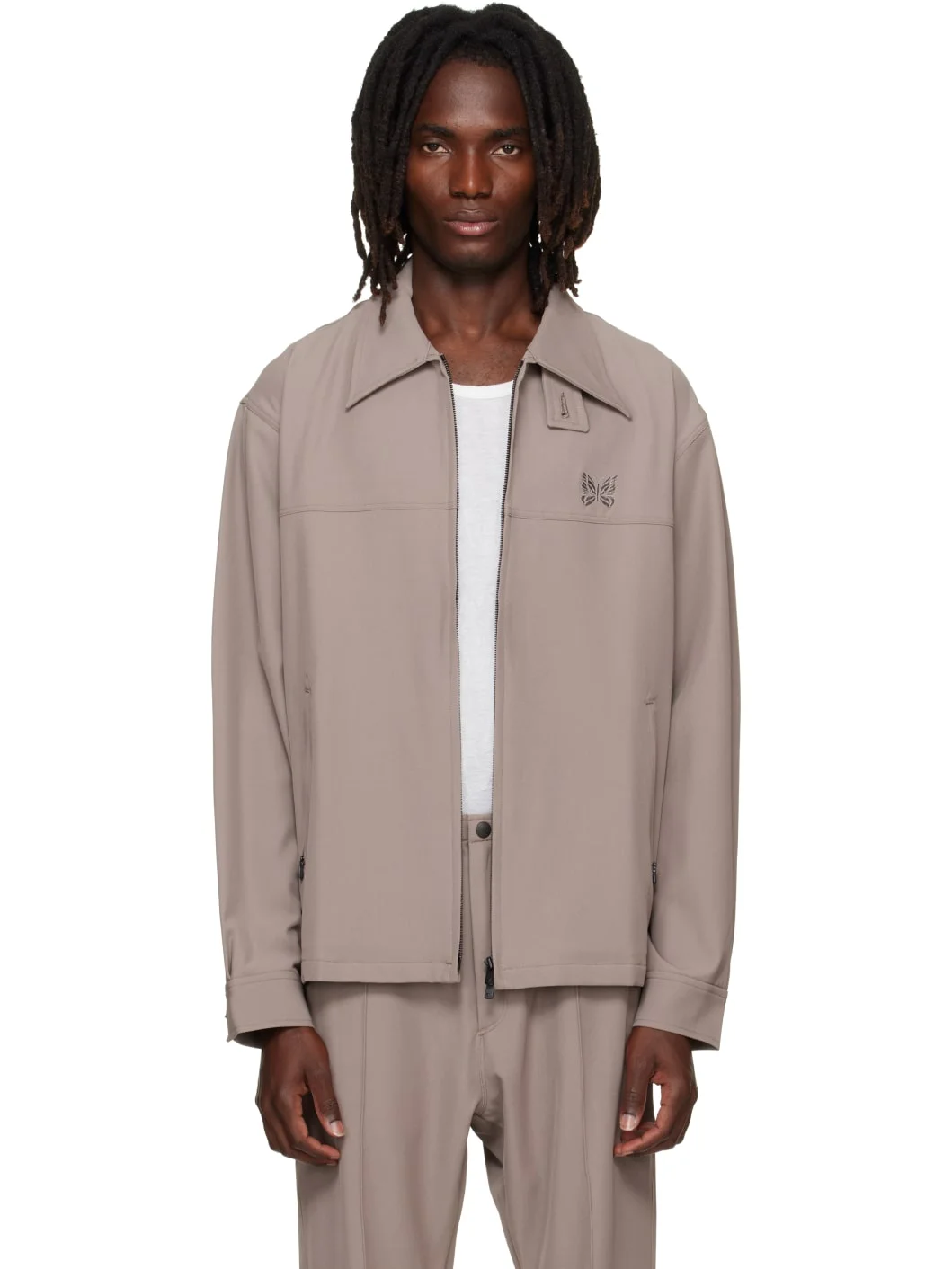 Taupe Cavalry Twill Sport Jacket - 1
