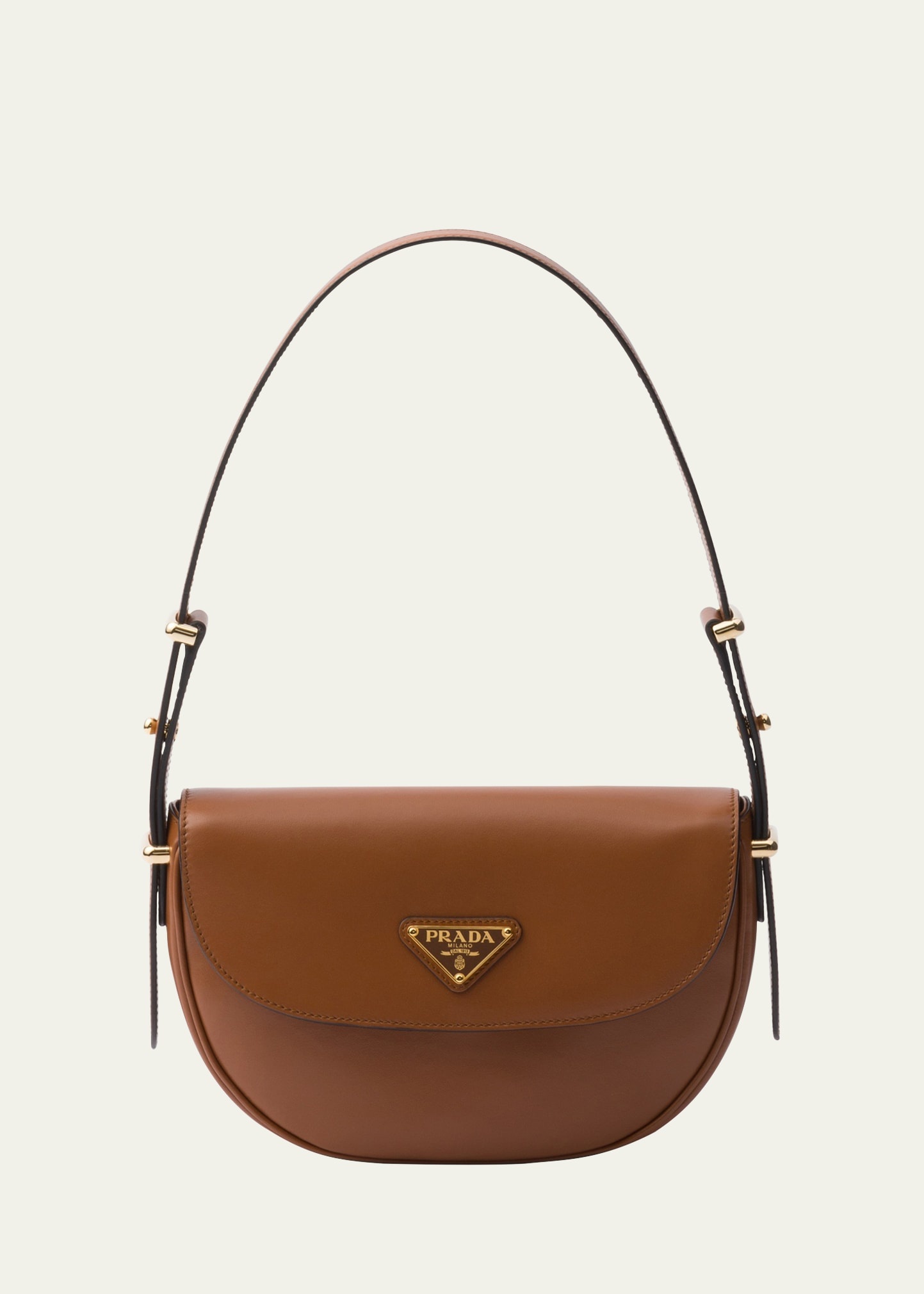 Flap Leather Crossbody Bag - 1