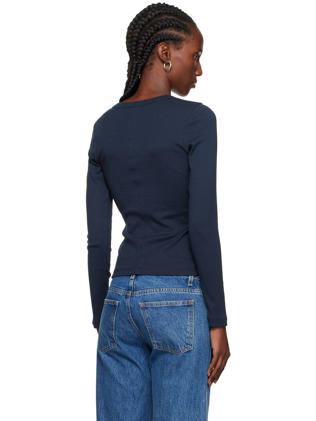 Navy Jess Longsleeve T-shirt - 3