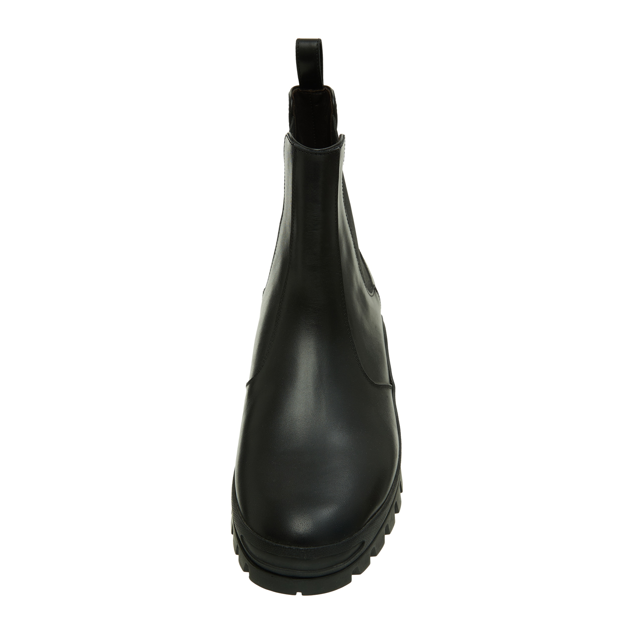 BLACK LEATHER CHELSEA BOOTS - 3