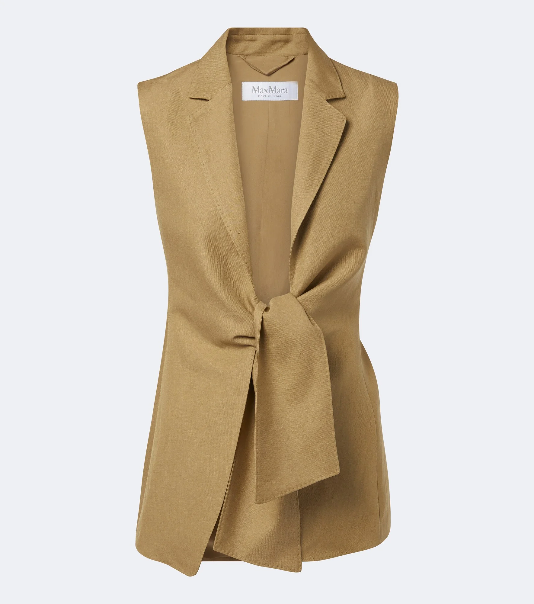 Linen and silk twill vest - 1