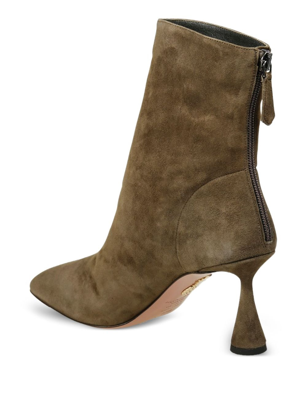 suede zip-fastening boots - 4