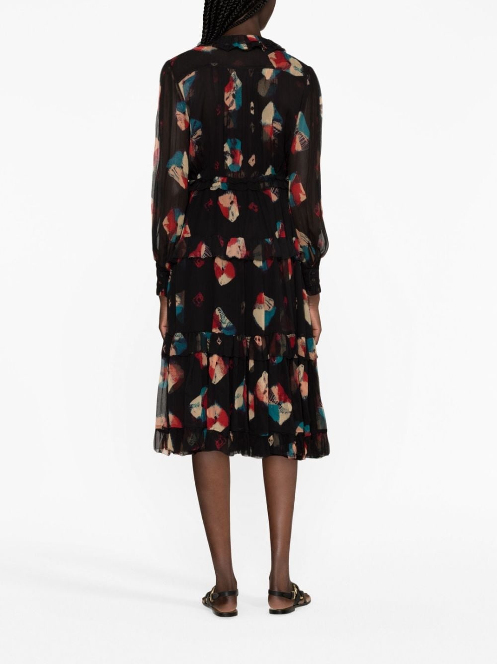 Reina chiffon midi dress - 3