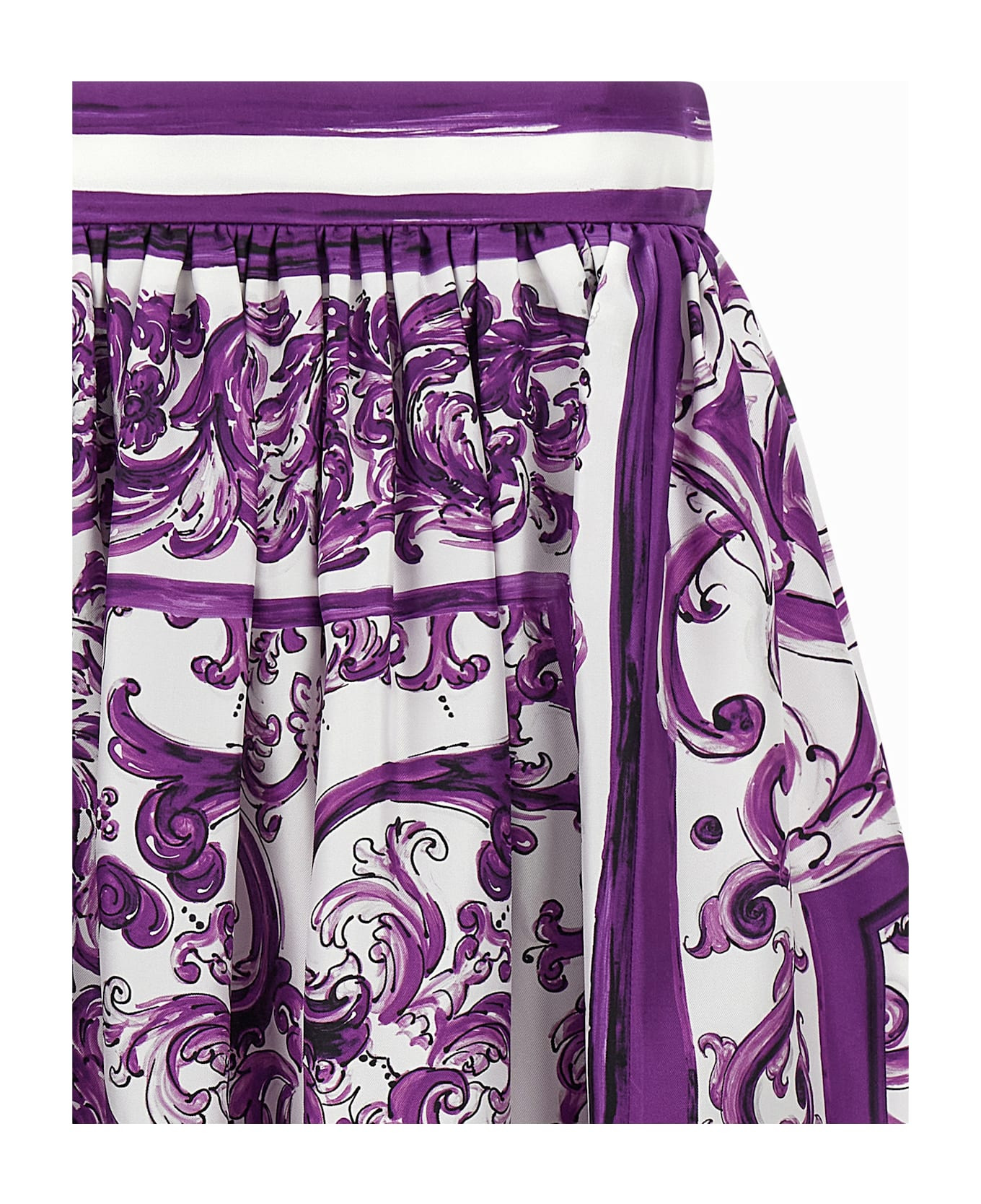 'maiolica' Print Silk Skirt - 3