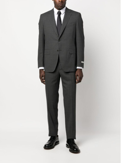 Canali textured-finish single-breasted suit outlook