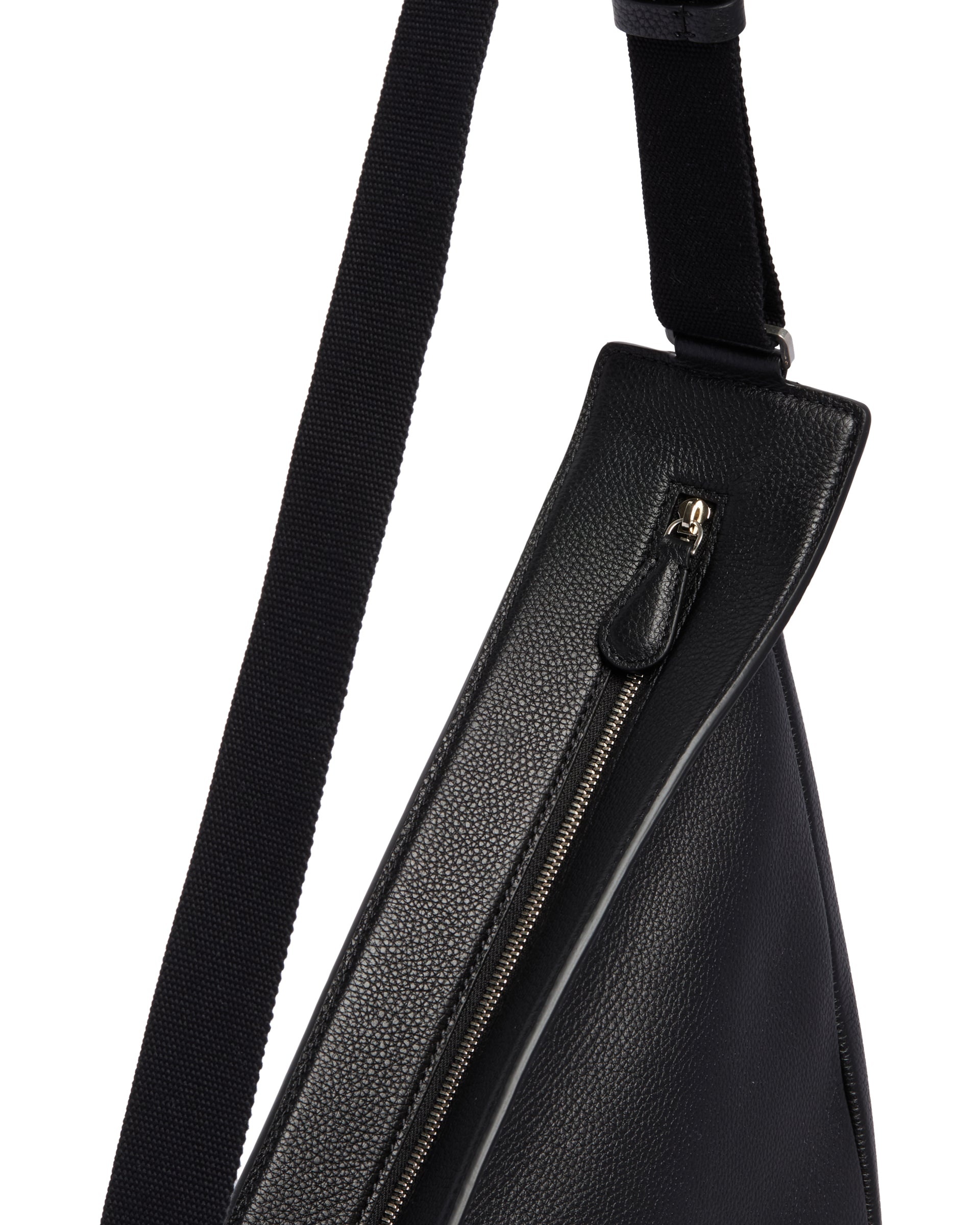 Black Slouchy Banana Bag - 5