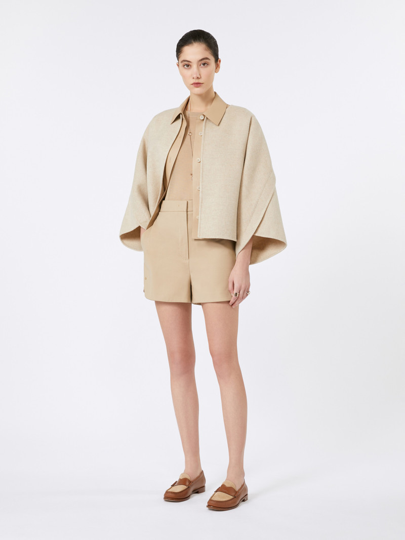 Max Mara ORBITA Double-faced cotton canvas shorts outlook